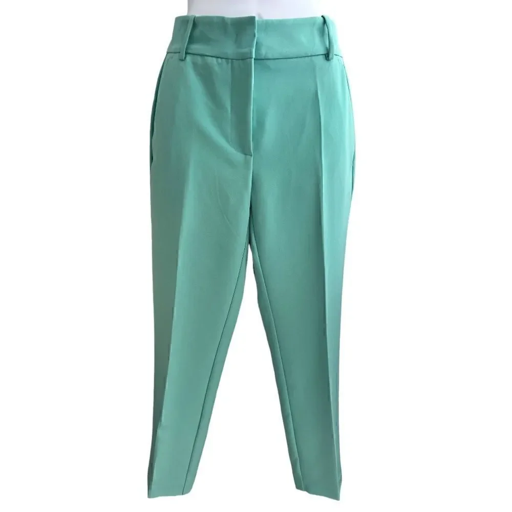 PINKO Trousers Tiffany Green Color Woman Pants Elegant Size 4.
